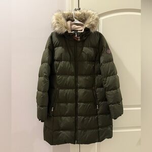 LAUREN - Ralph Lauren - Long Puffer Coat with furry hood